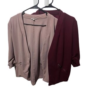 Stylish Blazers in Mauve and Burgundy, Size XL